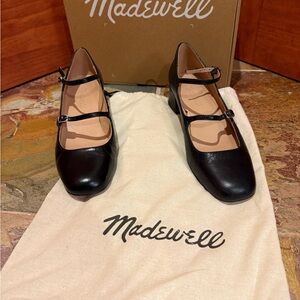 Madewell Black Mary Jane Heels
